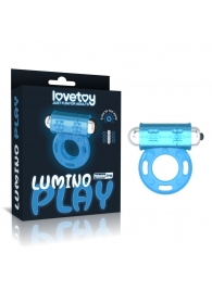 Голубое, светящееся в темноте эрекционное виброкольцо Lumino Play Vibrating Penis Ring - Lovetoy - в Майкопе купить с доставкой