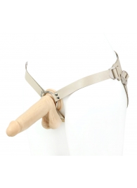 Поясной фаллоимитатор с мошонкой телесного цвета - 18 см. - LOVETOY (А-Полимер) - купить с доставкой в Майкопе