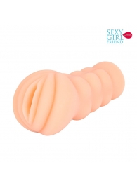 Телесный мастурбатор-вагина с комплектом эрекционных колец - Bior toys - в Майкопе купить с доставкой