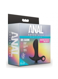 Черный анальный вибратор Silicone Vibrating Prostate Massager 01 - 10,8 см. - Blush Novelties - в Майкопе купить с доставкой
