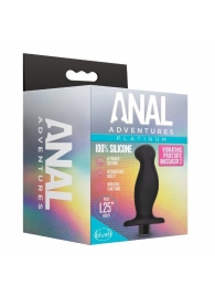 Черный анальный вибромассажёр Silicone Vibrating Prostate Massager 02 - 10,8 см. - Blush Novelties - в Майкопе купить с доставкой