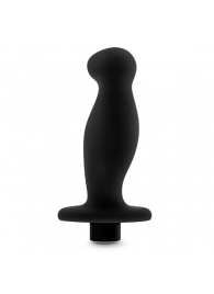Черный анальный вибромассажёр Silicone Vibrating Prostate Massager 02 - 10,8 см. - Blush Novelties - в Майкопе купить с доставкой