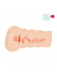 Мастурбатор-вагина телесного цвета с бороздками на внешней части - Bior toys - в Майкопе купить с доставкой