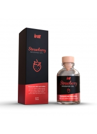 Массажный гель с ароматом клубники Strawberry - 30 мл. - INTT - купить с доставкой в Майкопе