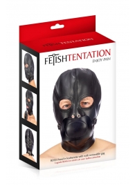 Маска-шлем с прорезями для глаз и регулируемым кляпом - Fetish Tentation - купить с доставкой в Майкопе