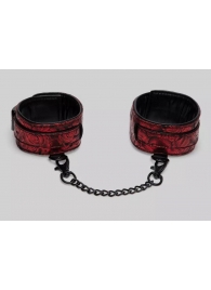 Красно-черные оковы Reversible Faux Leather Ankle Cuffs - Fifty Shades of Grey - купить с доставкой в Майкопе
