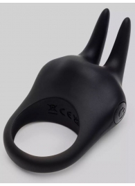 Черное эрекционное виброкольцо Sensation Rechargeable Vibrating Rabbit Love Ring - Fifty Shades of Grey - в Майкопе купить с доставкой