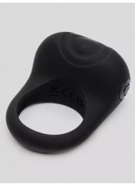 Черное эрекционное виброкольцо Sensation Rechargeable Vibrating Love Ring - Fifty Shades of Grey - в Майкопе купить с доставкой