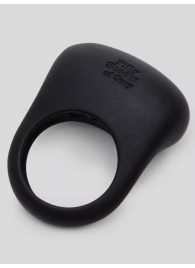 Черное эрекционное виброкольцо Sensation Rechargeable Vibrating Love Ring - Fifty Shades of Grey - в Майкопе купить с доставкой