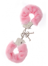 Металлические наручники с розовой меховой опушкой METAL HANDCUFF WITH PLUSH PINK - Dream Toys - купить с доставкой в Майкопе