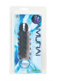 Дымчатая стимулирующая насадка с закрытой головкой SAMURAI PENIS SLEEVE BLACK - 14,5 см. - NMC - в Майкопе купить с доставкой