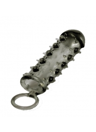 Дымчатая стимулирующая насадка с закрытой головкой SAMURAI PENIS SLEEVE BLACK - 14,5 см. - NMC - в Майкопе купить с доставкой