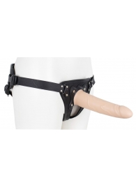 Пустотелый страпон Harness CLASSIC с бандажом - 19,5 см. - LOVETOY (А-Полимер) - купить с доставкой в Майкопе