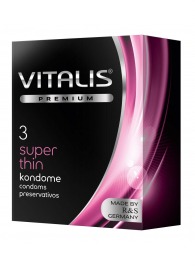 Ультратонкие презервативы VITALIS PREMIUM super thin - 3 шт. - Vitalis - купить с доставкой в Майкопе