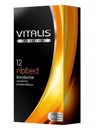 Ребристые презервативы VITALIS PREMIUM ribbed - 12 шт. - Vitalis - купить с доставкой в Майкопе