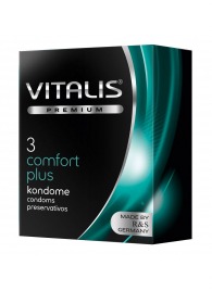 Контурные презервативы VITALIS PREMIUM comfort plus - 3 шт. - Vitalis - купить с доставкой в Майкопе