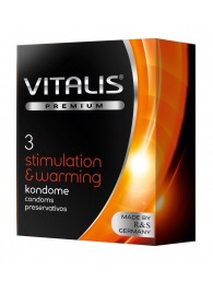 Презервативы VITALIS PREMIUM stimulation   warming с согревающим эффектом - 3 шт. - Vitalis - купить с доставкой в Майкопе