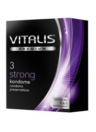 Презервативы с утолщенной стенкой VITALIS PREMIUM strong - 3 шт. - Vitalis - купить с доставкой в Майкопе