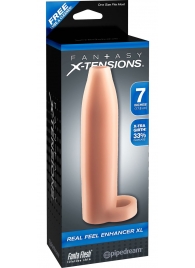 Телесная насадка Real Feel Enhancer XL - 17 см. - Pipedream - в Майкопе купить с доставкой