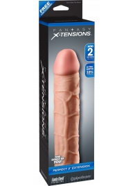 Телесная насадка Fantasy X-tensions Perfect 2  Extension - 20,3 см. - Pipedream - в Майкопе купить с доставкой