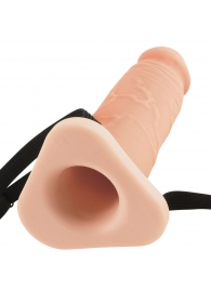 Телесный реалистичный фаллоимитатор с полостью Silicone Hollow Extension - 20 см. - Pipedream - купить с доставкой в Майкопе