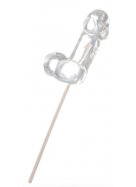 Прозрачный леденец в форме фаллоса со вкусом пина колады - Sosuчki - купить с доставкой в Майкопе