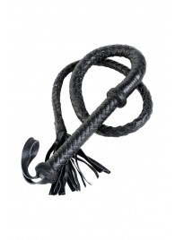 Длинный кожаный кнут с хлопушками на конце - ToyFa - купить с доставкой в Майкопе