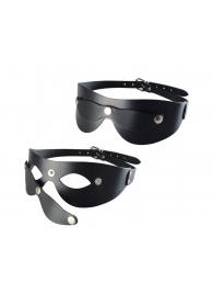 Черная кожаная маска  Новичок - Sitabella - купить с доставкой в Майкопе