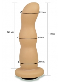 Телесная рельефная насадка Harness - 14,2 см. - LOVETOY (А-Полимер) - купить с доставкой в Майкопе