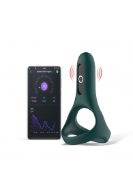 Изумрудное виброкольцо Magic Motion Rise с подхватом мошонки - Magic Motion - в Майкопе купить с доставкой