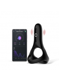 Черное виброкольцо Magic Motion Rise с подхватом мошонки - Magic Motion - в Майкопе купить с доставкой