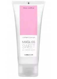Смазка на водной основе Mixgliss Sweet с ароматом бабл-гам - 70 мл. - Mixgliss - купить с доставкой в Майкопе