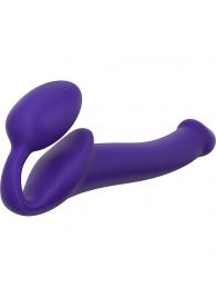 Фиолетовый безремневой страпон Silicone Bendable Strap-On - size S - Strap-on-me - купить с доставкой в Майкопе
