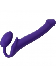 Фиолетовый безремневой страпон Silicone Bendable Strap-On - size M - Strap-on-me - купить с доставкой в Майкопе