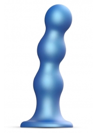 Голубая насадка Strap-On-Me Dildo Plug Balls size S - Strap-on-me - купить с доставкой в Майкопе