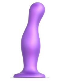 Фиолетовая насадка Strap-On-Me Dildo Plug Curvy size L - Strap-on-me - купить с доставкой в Майкопе