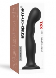 Черная насадка Strap-On-Me Dildo Plug P G size XXL - Strap-on-me - купить с доставкой в Майкопе