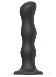 Черная насадка Strap-On-Me Dildo Geisha Balls size M - Strap-on-me - купить с доставкой в Майкопе