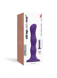 Фиолетовая насадка Strap-On-Me Dildo Geisha Balls size XL - Strap-on-me - купить с доставкой в Майкопе