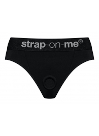 Черные трусики для насадок Heroine Lingerie Harness - size L - Strap-on-me - купить с доставкой в Майкопе