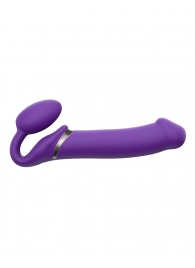 Фиолетовый безремневой вибрострапон Silicone Bendable Strap-On - size XL - Strap-on-me - купить с доставкой в Майкопе