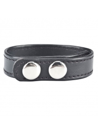Кольцо на пенис SNAP COCK RING из искусственной кожи на клепках - BlueLine - в Майкопе купить с доставкой