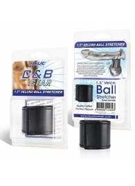 Хомут-утяжка для мошонки из искусственной кожи на липучке VELCRO BALL STRETCHER- 4 см. - BlueLine - в Майкопе купить с доставкой
