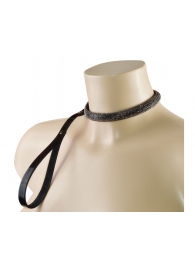 Эффектный сверкающий ошейник с поводком  Гламур - Sitabella - купить с доставкой в Майкопе