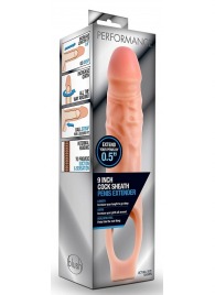 Телесная насадка на пенис 9 Inch Cock Sheath Extender - 22,2 см. - Blush Novelties - в Майкопе купить с доставкой