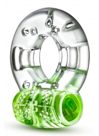Зеленое эрекционное виброкольцо Arouser Vibrating C-Ring - Blush Novelties - в Майкопе купить с доставкой