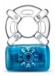 Синее эрекционное виброкольцо Pleaser Rechargeable C-Ring - Blush Novelties - в Майкопе купить с доставкой