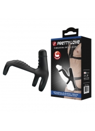 Черная вибронасадка на пенис Vibrating Penis Sling - Baile - в Майкопе купить с доставкой