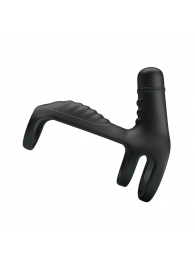 Черная вибронасадка на пенис Vibrating Penis Sling - Baile - в Майкопе купить с доставкой