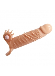 Телесная удлиняющая вибронасадка Penis Sleeve Connor - 17 см. - Baile - в Майкопе купить с доставкой